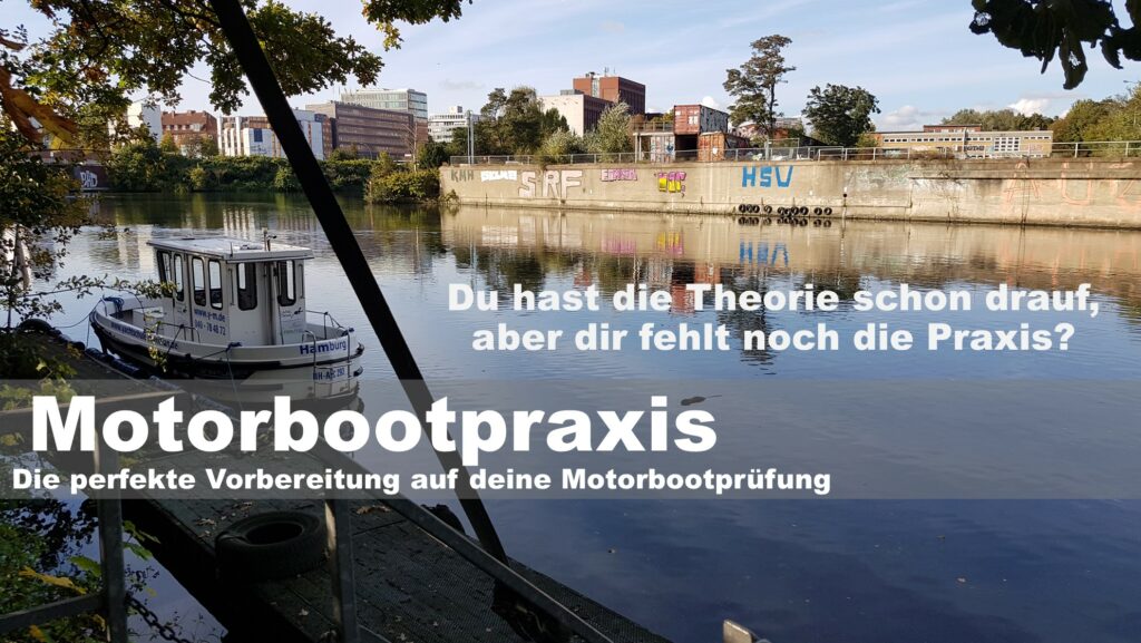 praktische Motorbootausbildung zum Bootsführerschein auf der Bille in Hamburg