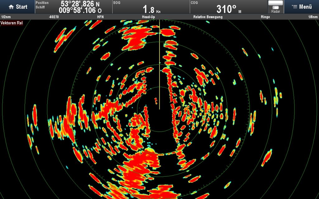 Radarbild eS127 Multifunktionsdisplay