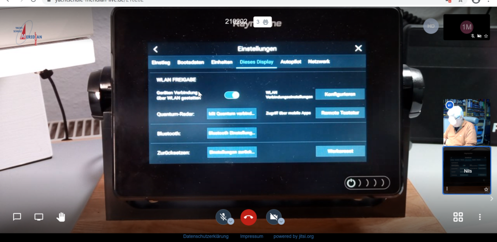 Erklärung der Displayeinstellungen am AXIOM 7